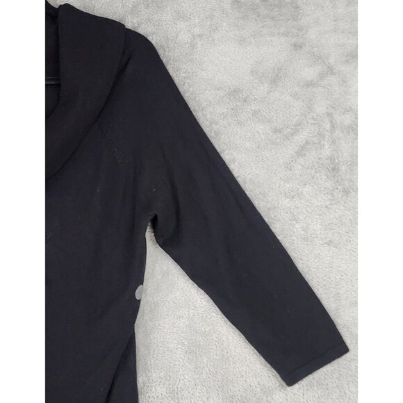 New York and Company Sweater Womens Large Black Cowl Neck Long Sleeve Y2K Top - Picture 8 of 11
